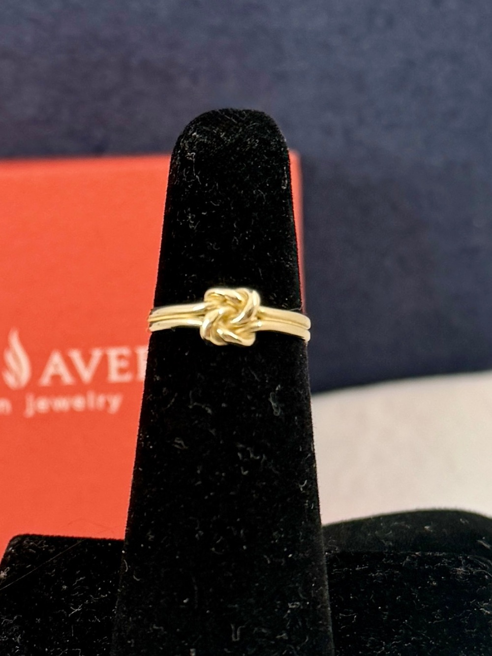 JAMES AVERY 14K Yellow Gold Cable Twist Braid Lovers’ Knot Ring; Size 4; RETIRED
